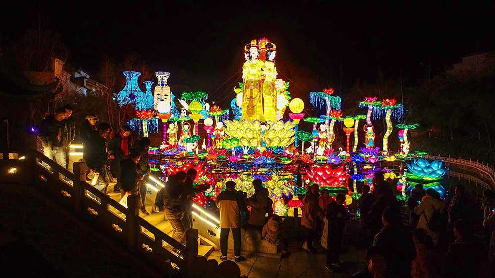 自貢燎原彩燈點亮非遺園--2019合肥迎春彩燈會（圖）